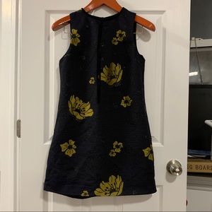 Zara navy floral dress